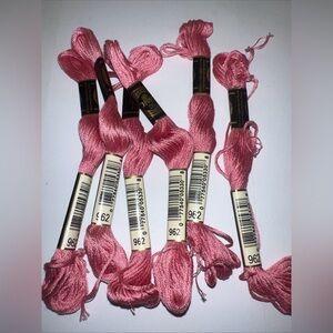 DMC Embroidery Floss Needlepoint Crewel Pink 962 Lot of 6